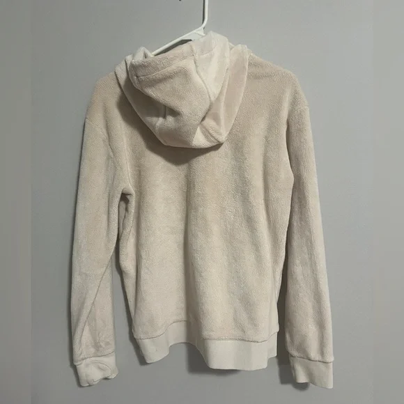 Athleta Girl Feelin’ Great Hoodie Girl’s XXL/16 cream. long sleeve thumb holes - Picture 5 of 9